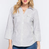 Long Slv Y/d Stripe Woven Shirt