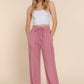 Elastic Waist Tencel Long Pants