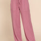 Elastic Waist Tencel Long Pants