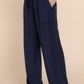 Elastic Waist Tencel Long Pants