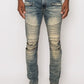 Men Creased Biker Denim Jeans