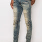 Men Creased Biker Denim Jeans