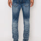 Men Creased Biker Denim Jeans