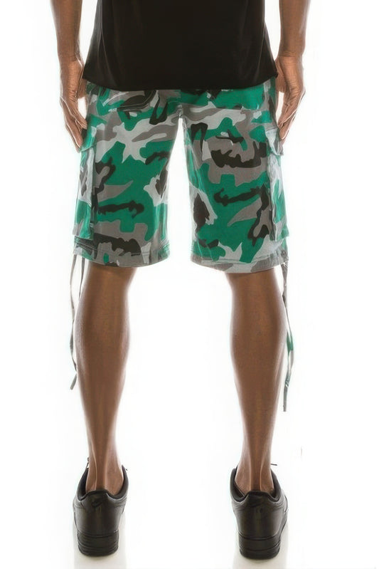 Men's Camo Belted Cargo Shorts