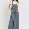 Adjustable Strap Overall Wide Leg Jumpsuit