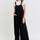 Adjustable Strap Overall Wide Leg Jumpsuit