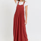 Adjustable Strap Overall Wide Leg Jumpsuit