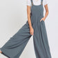 Adjustable Strap Overall Wide Leg Jumpsuit