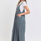 Adjustable Strap Overall Wide Leg Jumpsuit