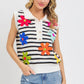 Flower Patch Stripe Knit Top