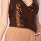 Surplice Halter Sequin Top