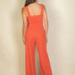 Notched neck cami jumpsuit