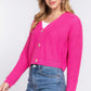 Long slv v-neck sweater cardigan