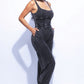 Washed Jumpsuit With Adjustable Ankle