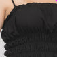 Plus Size Tiered Shirred Body Crop Top