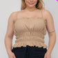 Plus Size Tiered Shirred Body Crop Top