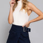 Waist Belted Cargo Skort