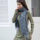 Maze pattern blanket scarf with tassel