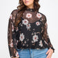 Mesh Floral Ls Top W/cami