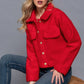 Long Slv Teddy Fleece Short Jacket