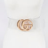 Transparent Metal Buckle Waist Belt