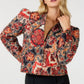 Zip Up Multi-print Jacket