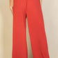 Drawstring Waist Wide Leg Minimalist Pants