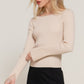 Long Sleeve Boat Neck Sweater