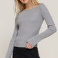 Long Sleeve Boat Neck Sweater