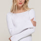 Long Sleeve Boat Neck Sweater