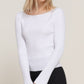 Long Sleeve Boat Neck Sweater