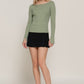 Long Sleeve Boat Neck Sweater