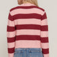 Long Slv Crew Neck Stripe Sweater