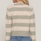 Long Slv Crew Neck Stripe Sweater