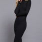 Long Sleeve High Neck Sweater Long Dress