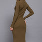 Long Sleeve High Neck Sweater Long Dress