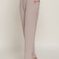 High Waist Pintuck Detail Long Pants