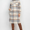 Plaid Buttoned Shacket Coat