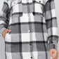 Plaid Buttoned Shacket Coat