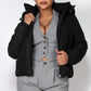 Insulated Zip-up Faux Fur Hooded Jacket