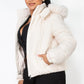 Insulated Zip-up Faux Fur Hooded Jacket