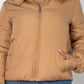 Insulated Zip-up Faux Fur Hooded Jacket