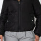 Insulated Zip-up Faux Fur Hooded Jacket