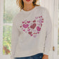 Hearts Hotfix Rhinestone Oversized Pullover