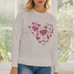 Hearts Hotfix Rhinestone Oversized Pullover