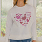 Hearts Hotfix Rhinestone Oversized Pullover