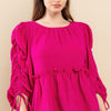 Round Neckline Babydoll Top