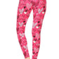 Heart Prints Printed, High Waisted Leggings