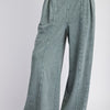 Mineral washed terry knit pants