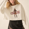 Love like a cowgirl thermal graphic sweatshirt